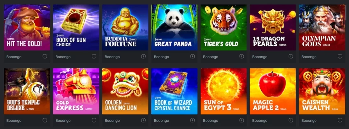 Booongo: Уникальные и качественные игры для казино BC Game.